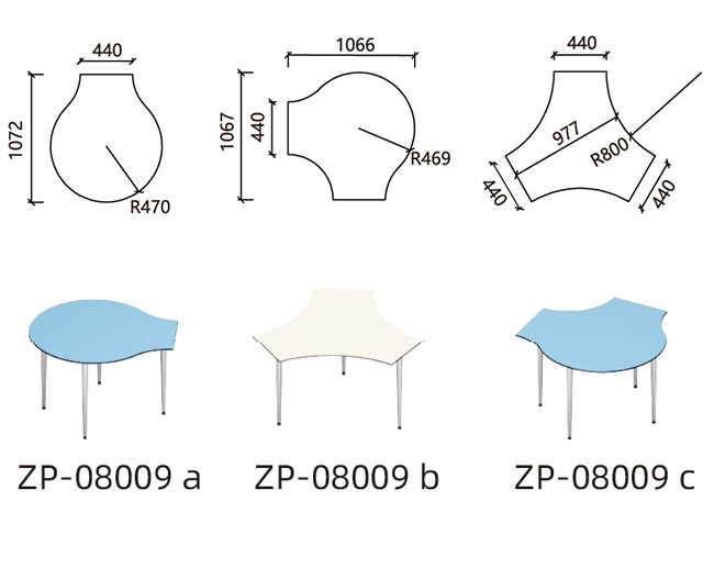 WATER DROP SHAPE TABLE