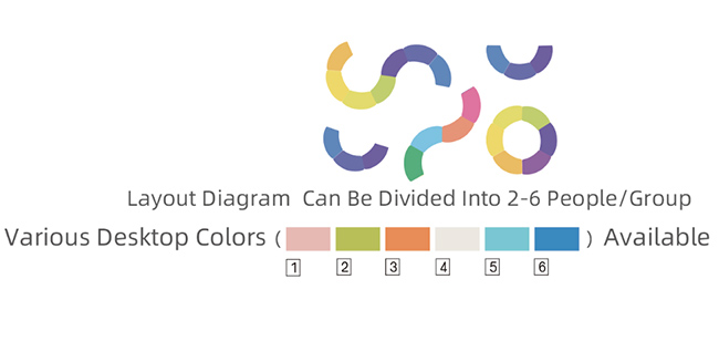 PETAL-SHAPED FREE COMBINATION TABLE