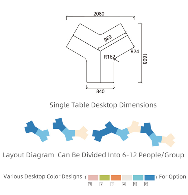 Y-SHAPED FREE COMBINATION TABLE 