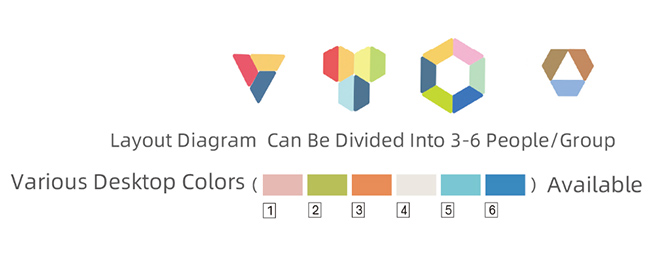 TRAPEZOIDAL-SHAPED FREE COMBINATION TABLE